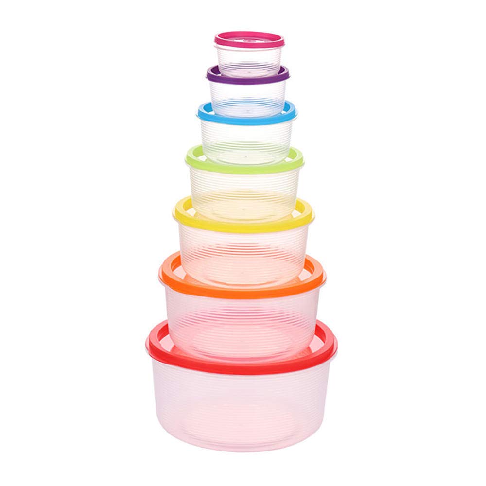 Round Food Container Set 7Pcs