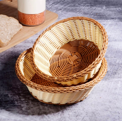 Woven Rattan Bread Basket