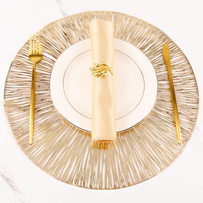 Golden Plastic Edge Charger Plate