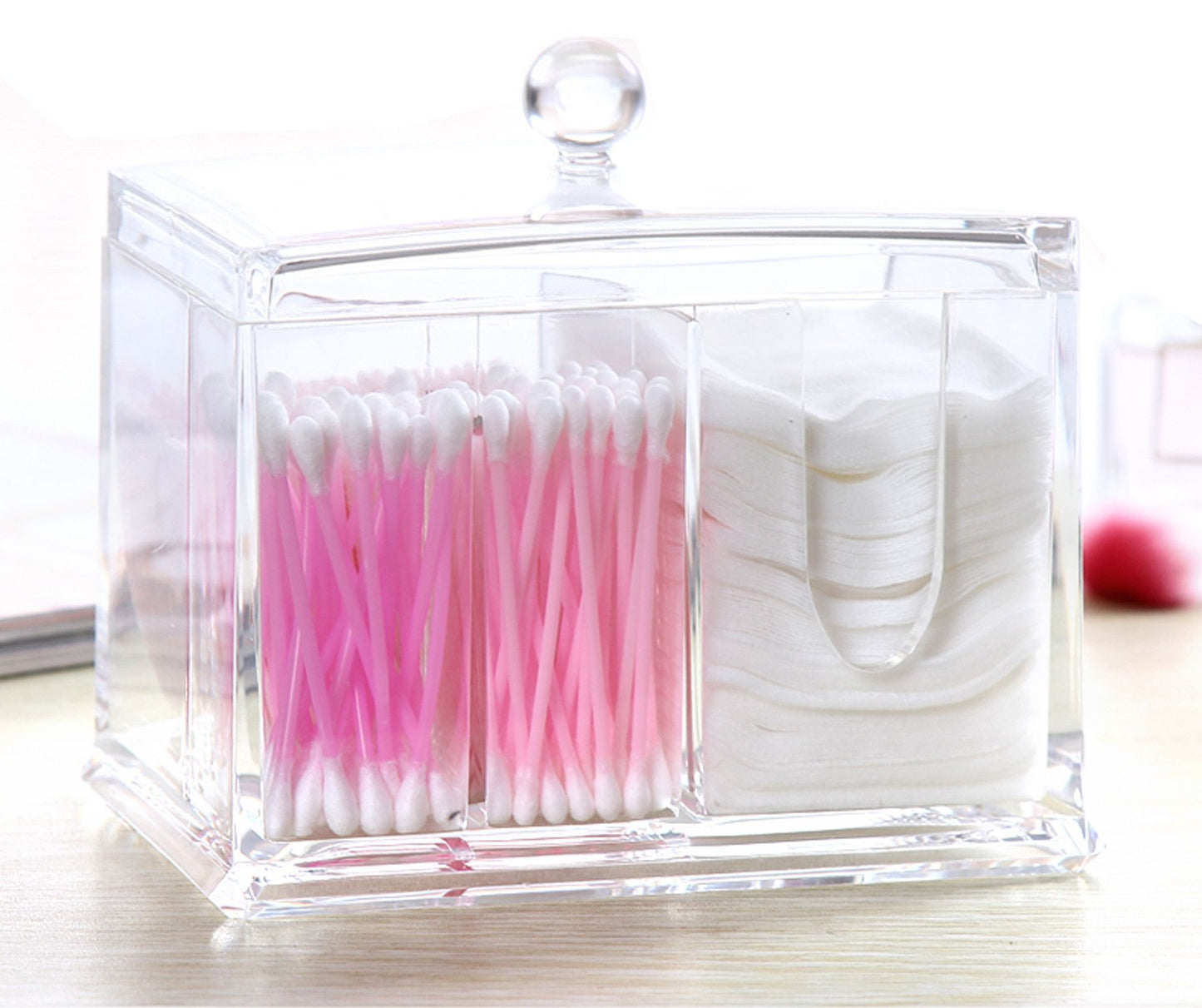 Acrylic Cotton & Ear Swab Organizer