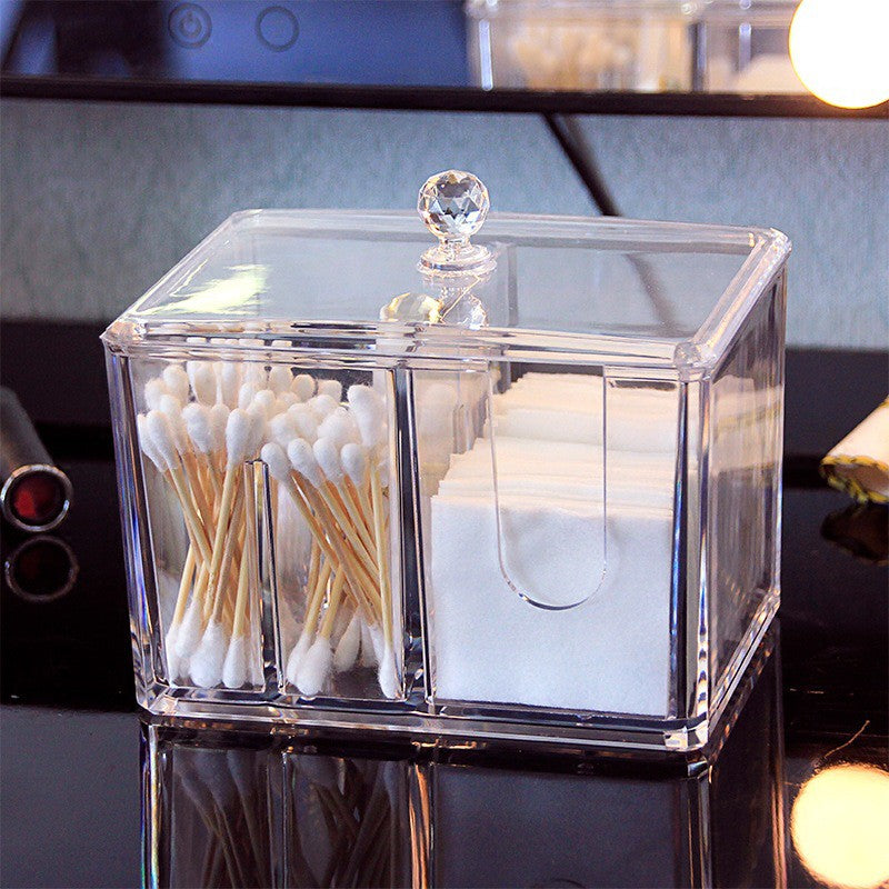 Acrylic Cotton & Ear Swab Organizer