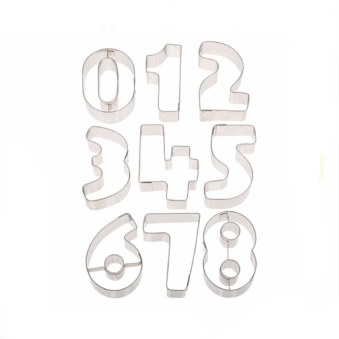 Stainless Steel Numbers Cookie Cutters