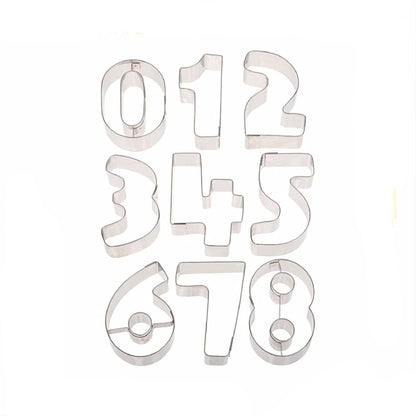 Stainless Steel Numbers Cookie Cutters