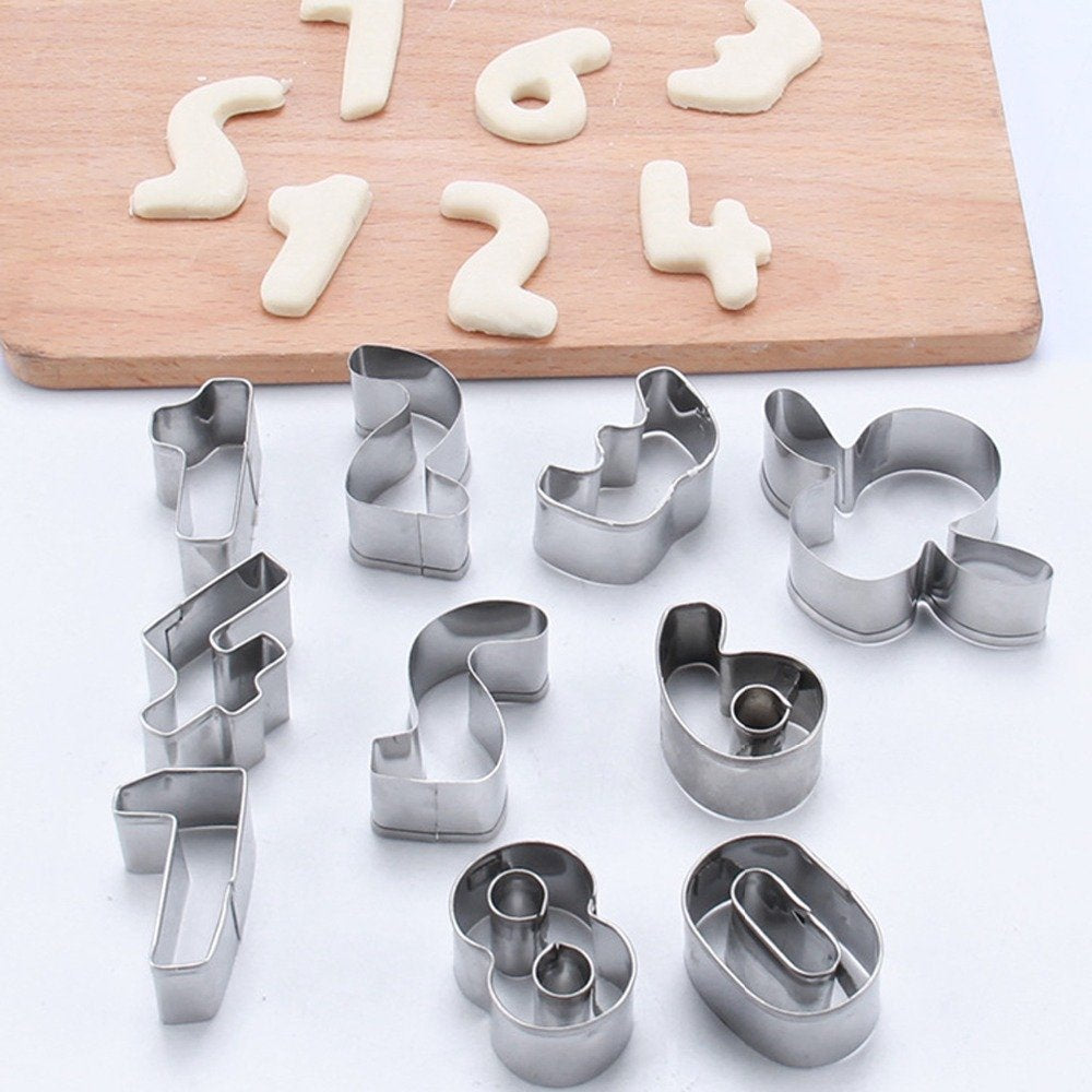 Stainless Steel Numbers Cookie Cutters