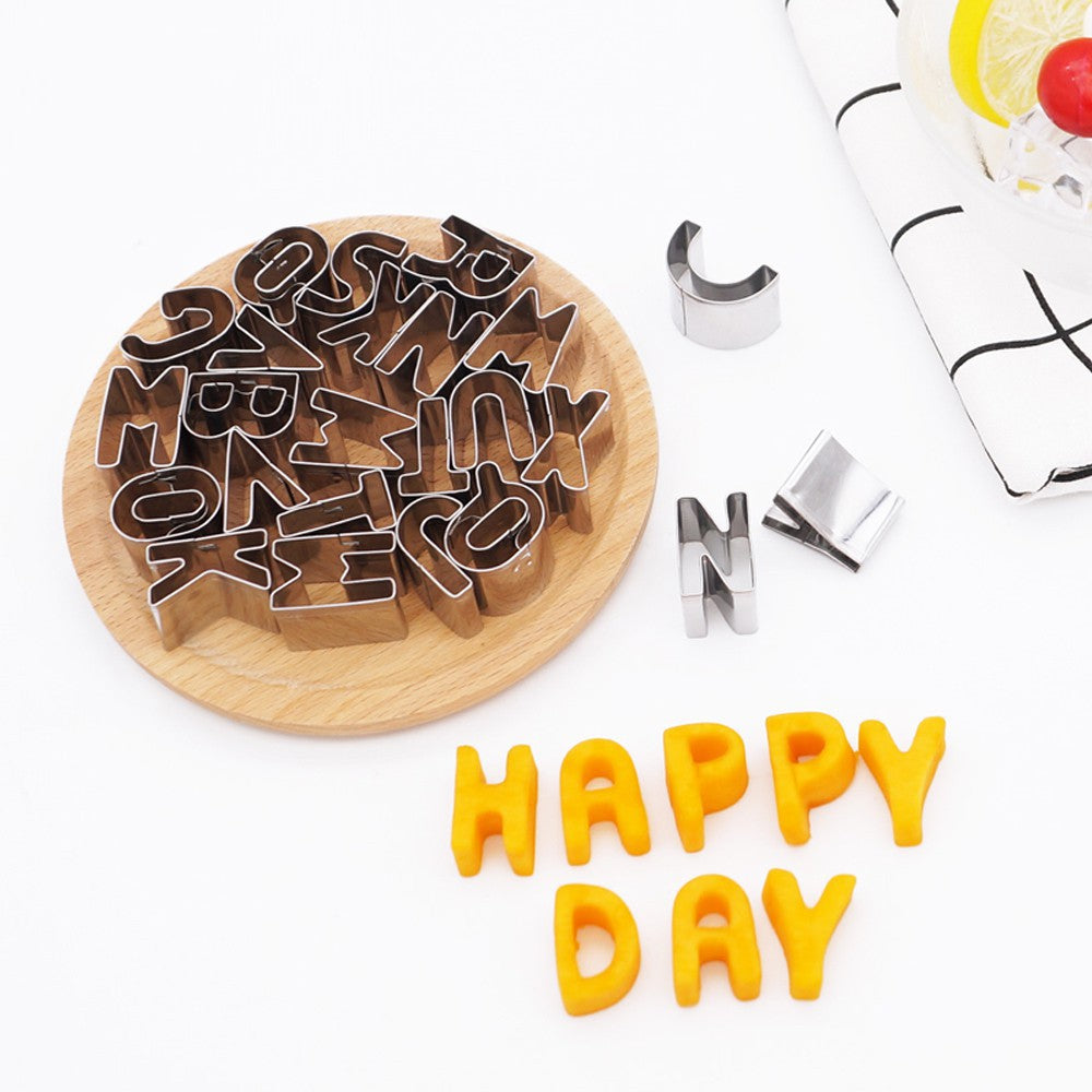 Stainless Steel Alphabet Cookie Cutters