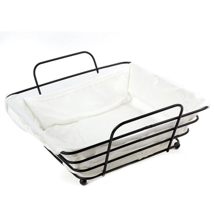 Metal Basket Fabric Lined Organizer