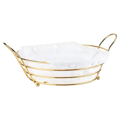 Metal Basket Fabric Lined Organizer