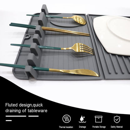 Expandable Silicone Utensil Rest