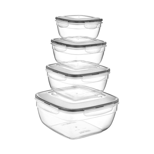 Square Airtight 4 Piece Tupperware Set